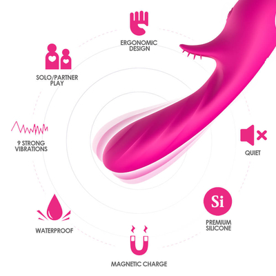 การชาร์จด้วยแม่เหล็กกระตุ้น G Spot Vibrator เพศของเล่นสำหรับชายและหญิง