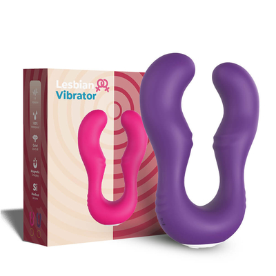 ซิลิโคนแบบชาร์จไฟได้สะดวกสบาย G Spot Vibrator เซ็กส์ทอย Double Penetration Lesbian