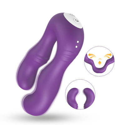 ซิลิโคนแบบชาร์จไฟได้สะดวกสบาย G Spot Vibrator เซ็กส์ทอย Double Penetration Lesbian