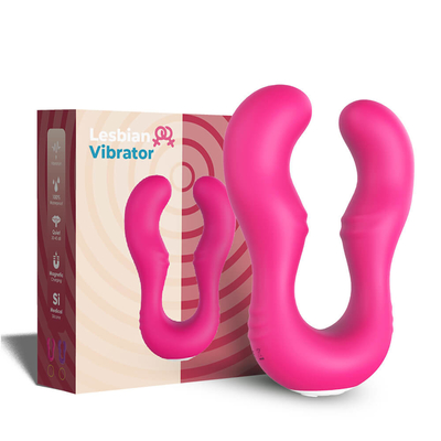 ซิลิโคนแบบชาร์จไฟได้สะดวกสบาย G Spot Vibrator เซ็กส์ทอย Double Penetration Lesbian
