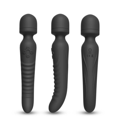 Dual End Massager เครื่องทำความร้อนอัจฉริยะ AV Wand Soft Neck Dildo Vibrator