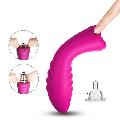 แบตเตอรี่ AAA ปุ่มควบคุมหนึ่งปุ่ม Clitoris Stimulation Vibrator กระสุนที่ถอดออกได้