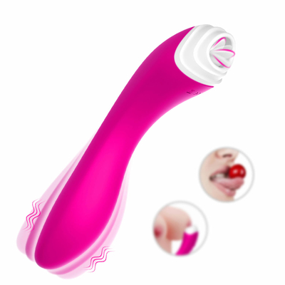 Dildo Vibrator Tongue Licker Stimulator, เครื่องนวดกระตุ้นช่องคลอดแบบกันน้ำ