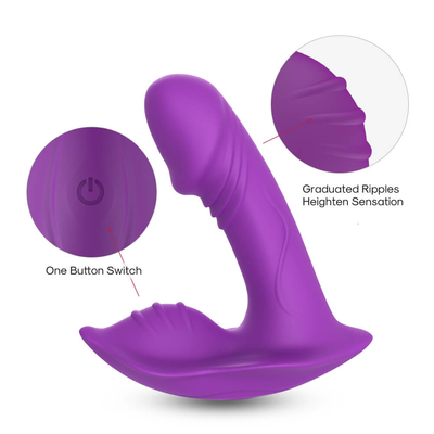 รีโมทคอนโทรลกางเกงสวมซิลิโคน G Spot Vibrator, Dildo Vibrator Sex Toy