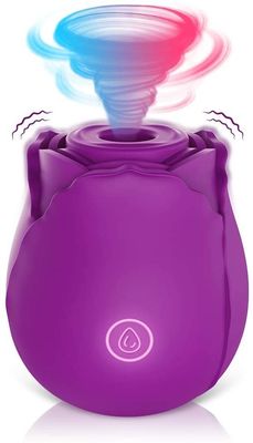 10 โหมด Rose Clitoral Sucking Vibrator เครื่องสั่นดูดแบบชาร์จได้สำหรับผู้หญิง
