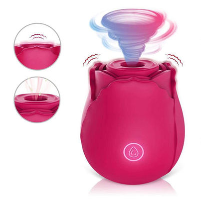 10 โหมด Rose Clitoral Sucking Vibrator เครื่องสั่นดูดแบบชาร์จได้สำหรับผู้หญิง