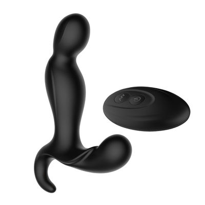 รีโมทคอนโทรลแบบโค้งงอได้เครื่องนวดต่อมลูกหมากกันน้ำชาย Masturbator Vibrator