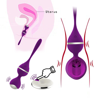 ของเล่นทางเพศ Kegel การออกกำลังกายรีโมทคอนโทรล Ben Wa Ball สำหรับเพศหญิง