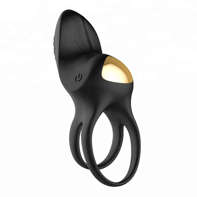 3.7V 111.7 * 45 * 45 มม. G Spot Cock Rings Crazy Tongue Vibrating Sex Toy