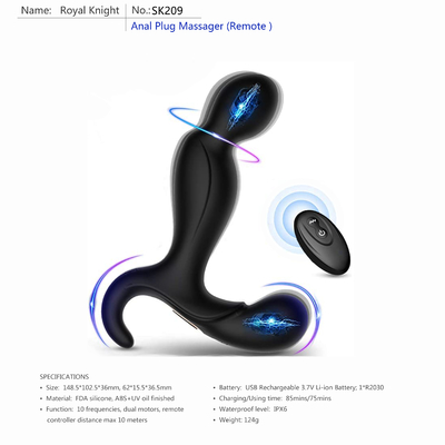 ODM OEM 80 นาทีรีโมทคอนโทรลของเล่นสำหรับผู้ใหญ่ Prostate Anal Vibrator Li Ion Battery