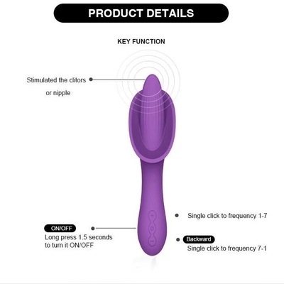 Clit Bullet Vibrator เครื่องกระตุ้นลิ้นปาก Soft Dildo Vibrator 166.5 * 73.6 * 56.5 มม