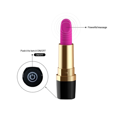 Black Rose Clit Stimulator Whisper Quiet Beginner Lipstick Vibrator