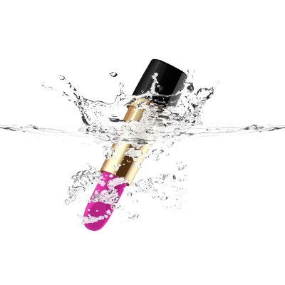 Black Rose Clit Stimulator Whisper Quiet Beginner Lipstick Vibrator