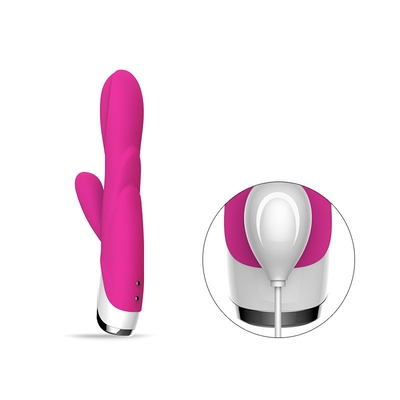 Dildo สั่นกระต่ายคู่ 80 นาทีพร้อม Clit Vibrator Love Toy For Lady 213 * 64 * 38 มม