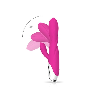 Dildo สั่นกระต่ายคู่ 80 นาทีพร้อม Clit Vibrator Love Toy For Lady 213 * 64 * 38 มม
