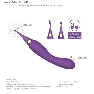 IPX6 ปากกาเพศหญิงกระตุ้นการสั่นสะเทือนสำหรับผู้ใหญ่ G Spot Vibrator Sex Toy