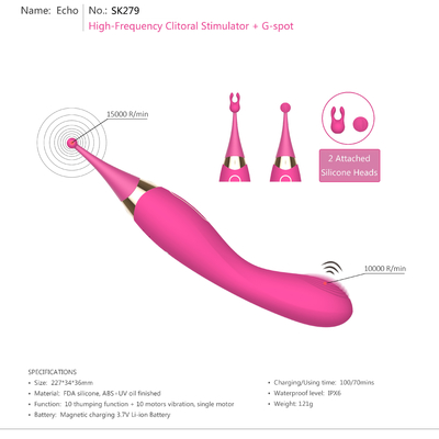 IPX6 ปากกาเพศหญิงกระตุ้นการสั่นสะเทือนสำหรับผู้ใหญ่ G Spot Vibrator Sex Toy