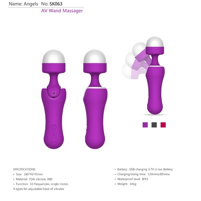 IPX5 ปรับหัวผู้ใหญ่เซ็กส์ทอยผู้หญิงหีสั่นเพื่อความสุขทางเพศ