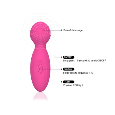 34.5 มม. ซิลิโคน AV Wand Massager Mini Electric Sex Wand Vibrator Wand Massager