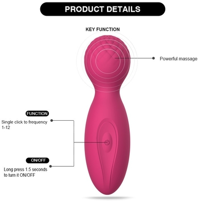 12 โหมดมือถือ AV Wand Massager คอหลังเครื่องนวดตัวไร้สาย