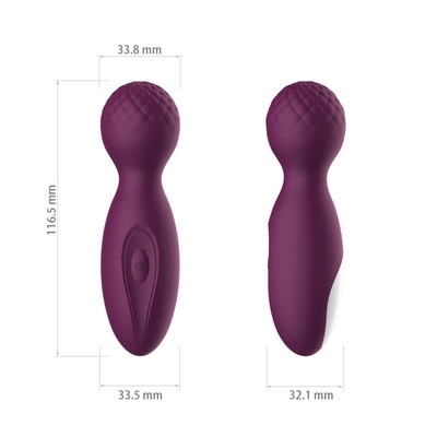 FDA ซิลิโคนสีแดง 4 นิ้ว Dildo Body Wand Massager เครื่องนวดหลังไร้สายสีชมพู IPX6
