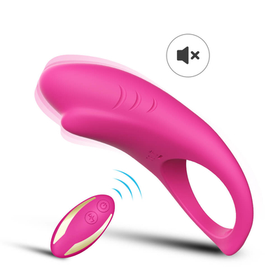 ยืดหยุ่น 3.7V Vibrator Cock Ring IPX7 อวัยวะเพศชายสั่น Delay Ejaculation สำหรับ Man