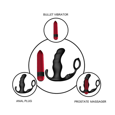 อวัยวะเพศชาย Cock Ring Anal Vibrator Prostate Massager ของเล่นทางเพศสำหรับผู้ชาย Masturbator