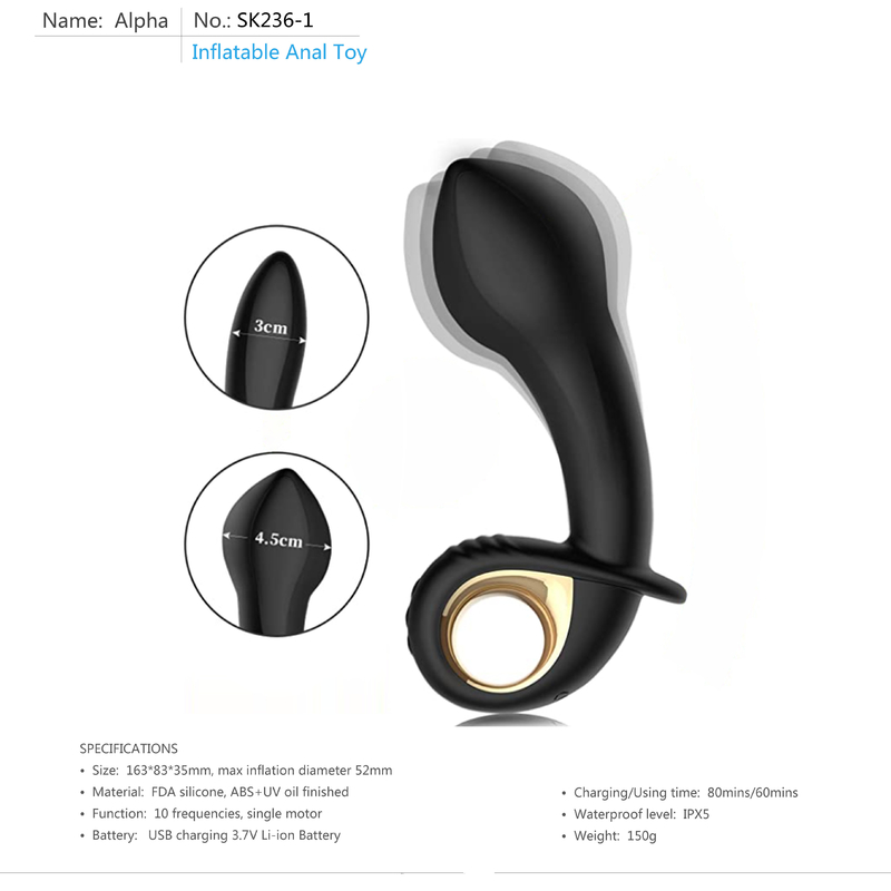 10 โหมดพองก้นก้นเสียบ Dildo เกย์ต่อมลูกหมากของเล่นของเล่นทางเพศทางทวารหนักสำหรับผู้ชาย